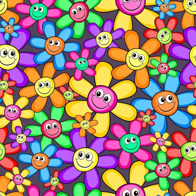 happy-florals-2-fabric Happy Florals #2 Fabric
