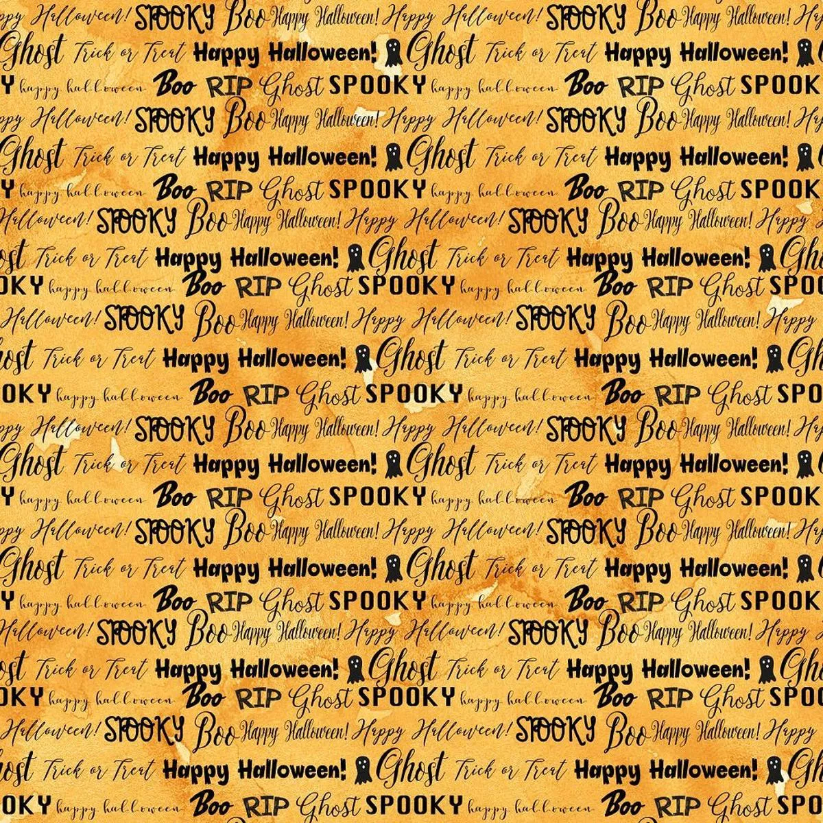 happy-halloween-words-fabric Happy Halloween Words Fabric