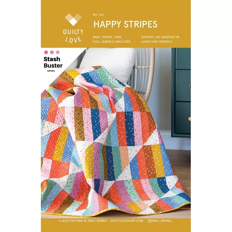 happy-stripes-quilt-pattern-qlp144-by-emily-dennis Happy Stripes Quilt Pattern QLP144 By Emily Dennis