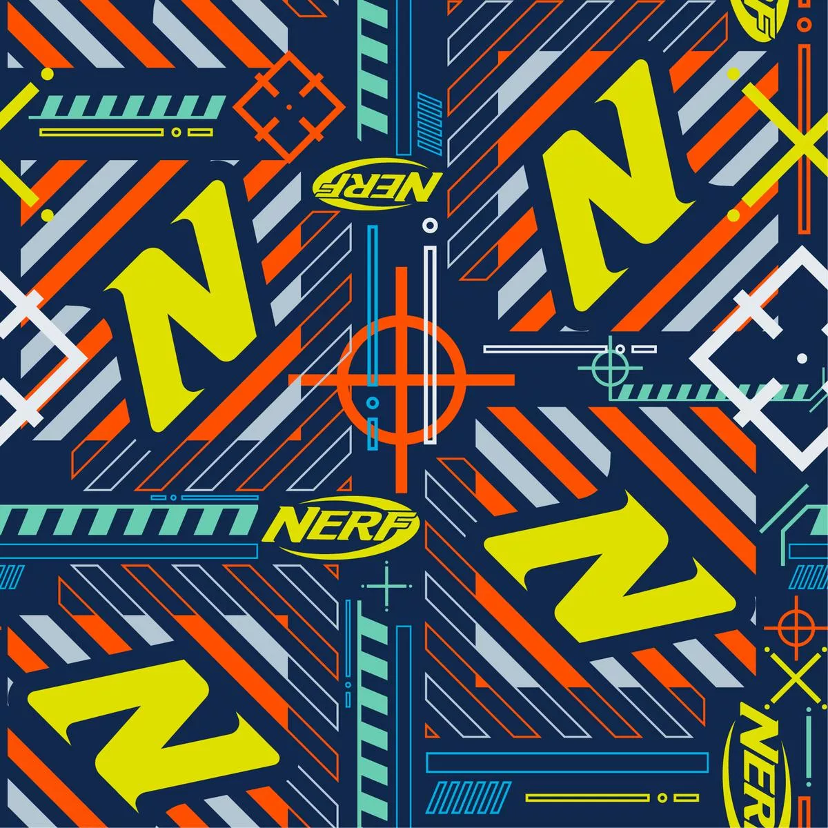 Hasbro Nerf Bold with Diagonal Stripes Fabric