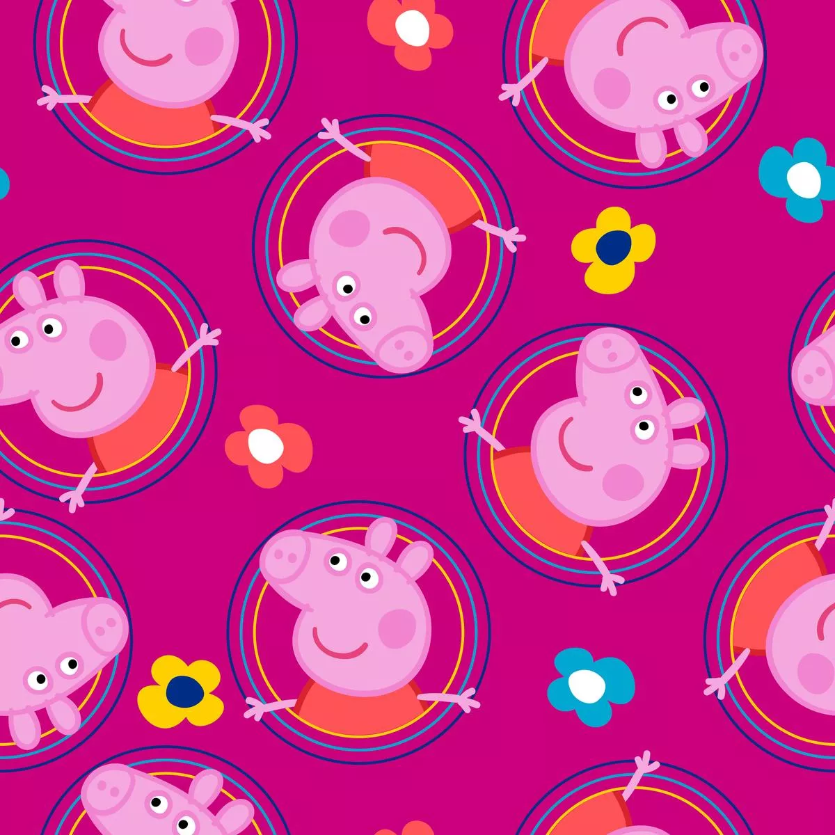 hasbro-peppa-pig-flower-badges-fabric Hasbro Peppa Pig Flower Badges Fabric