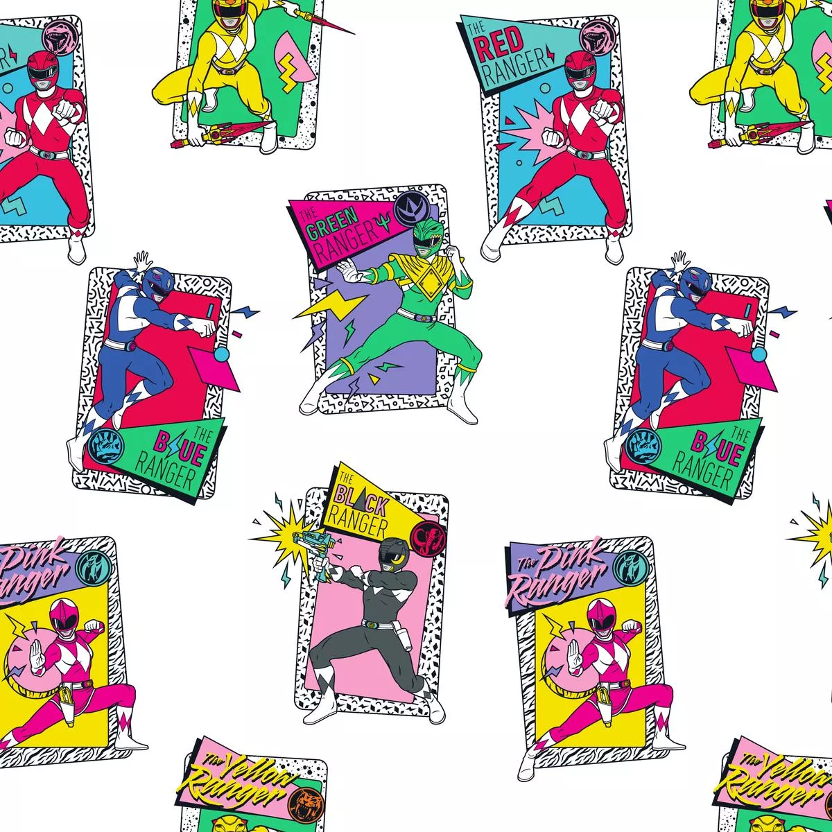 hasbro-power-rangers-retro-comic-fabric Hasbro Power Rangers Retro Comic Fabric