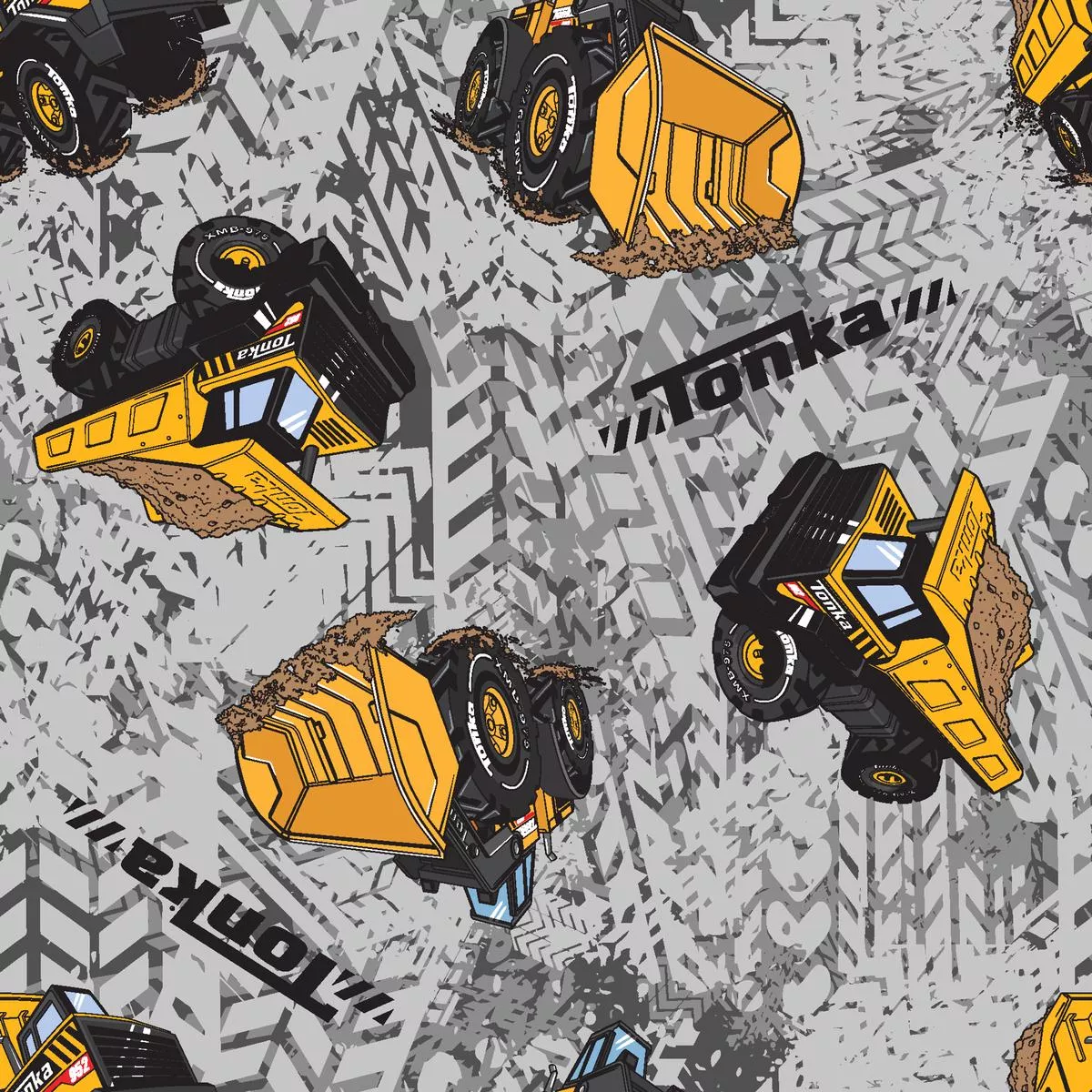 hasbro-tonka-construction-vehicles-on-gray-fabric Hasbro Tonka Construction Vehicles on Gray Fabric