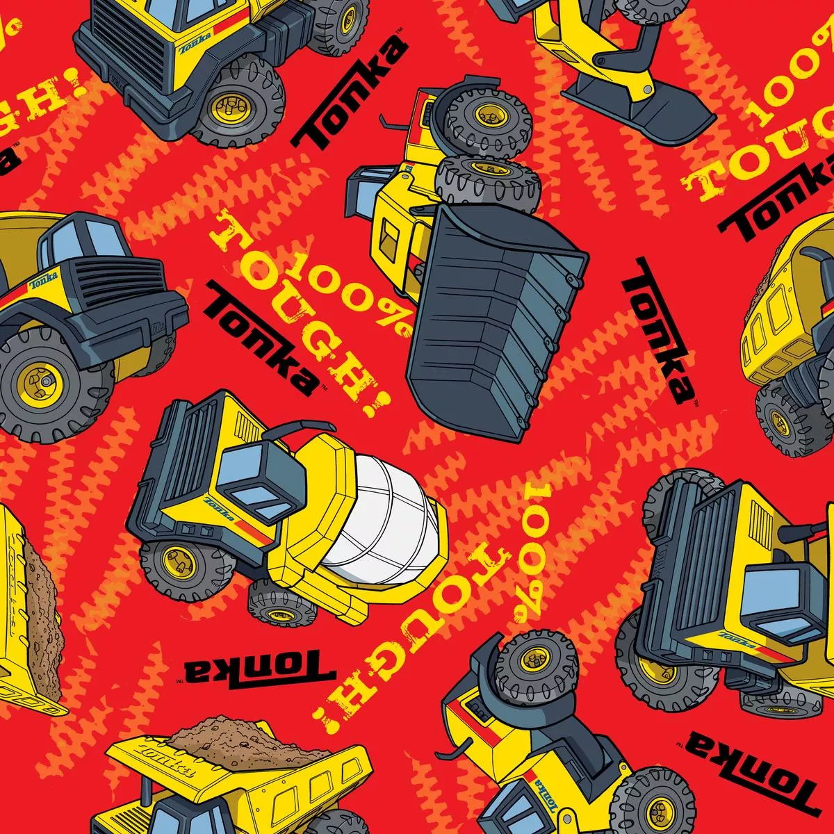 hasbro-tough-construction-trucks-on-red-fabric Hasbro Tough Construction Trucks on Red Fabric