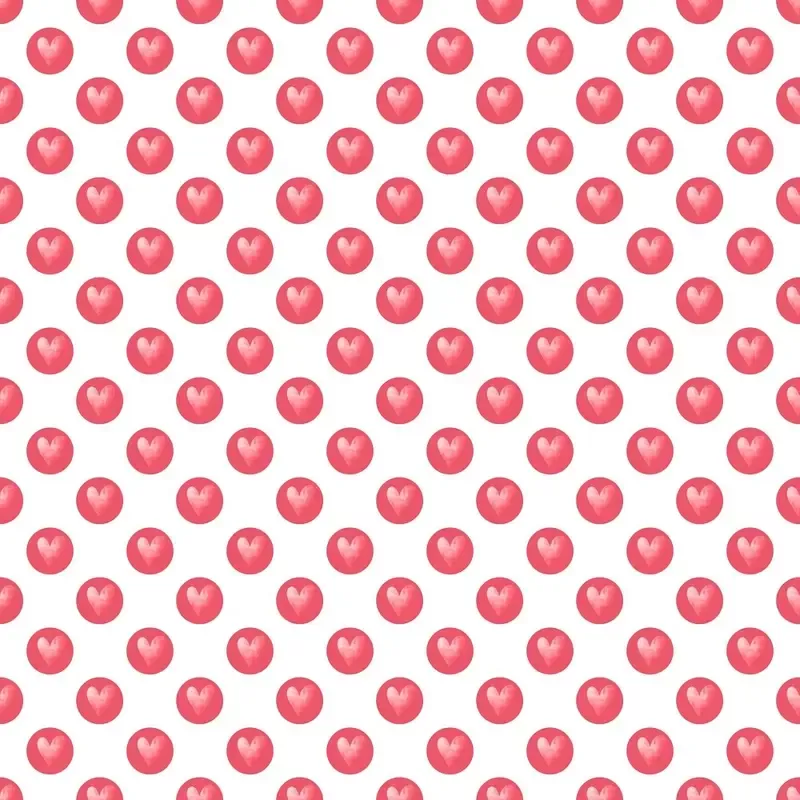 hearts-circles-fabric-white Hearts and Circles Fabric – White