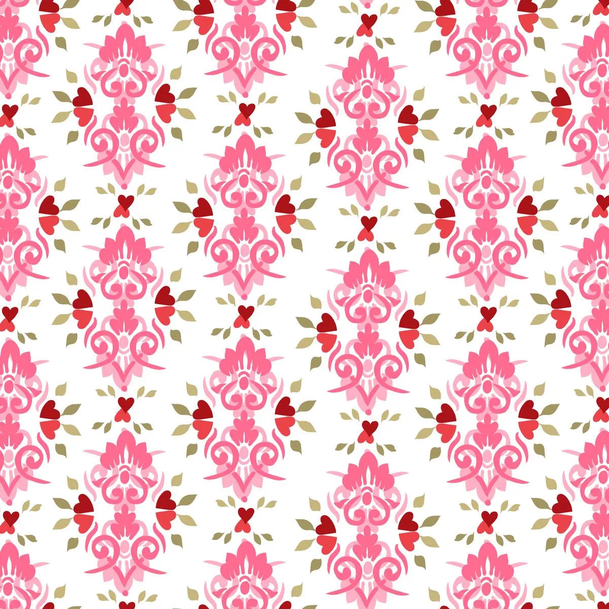 hearts-fire-on-pink-fabric Hearts A Fire on Pink Fabric