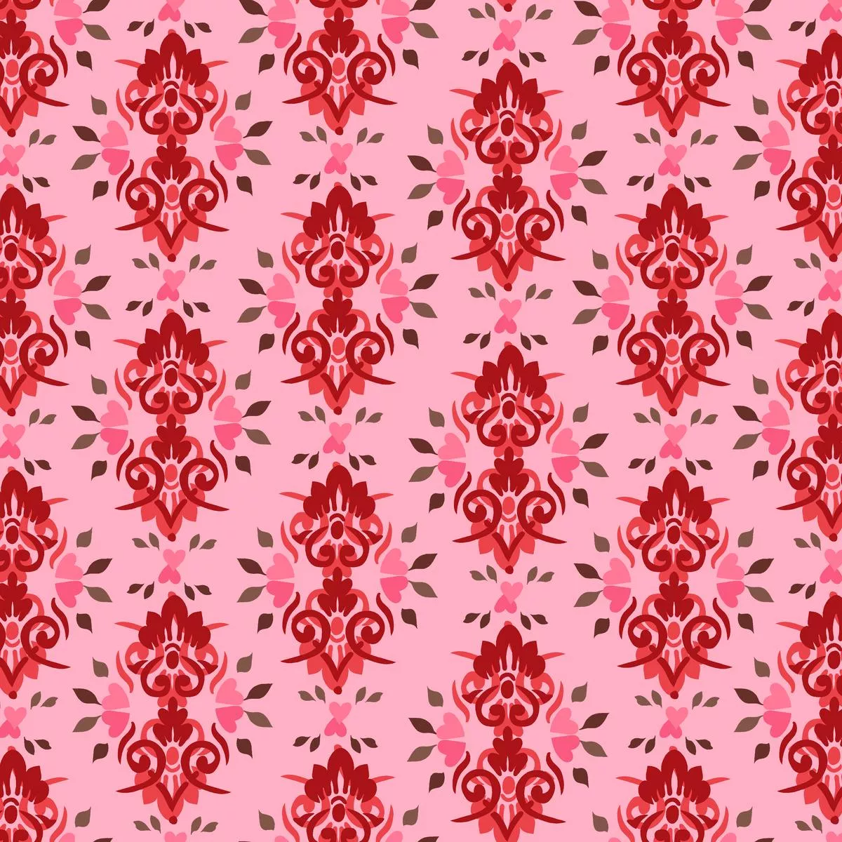 hearts-fire-on-ruby-fabric Hearts A Fire on Ruby Fabric