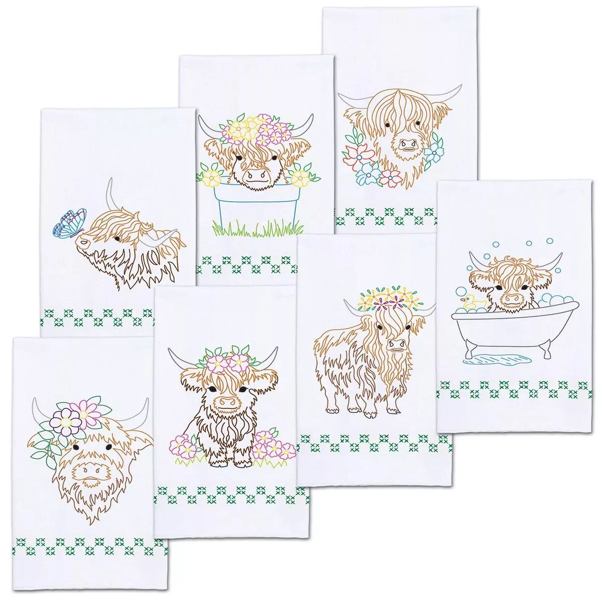 Highland Cows Decorative Hand Towel Set