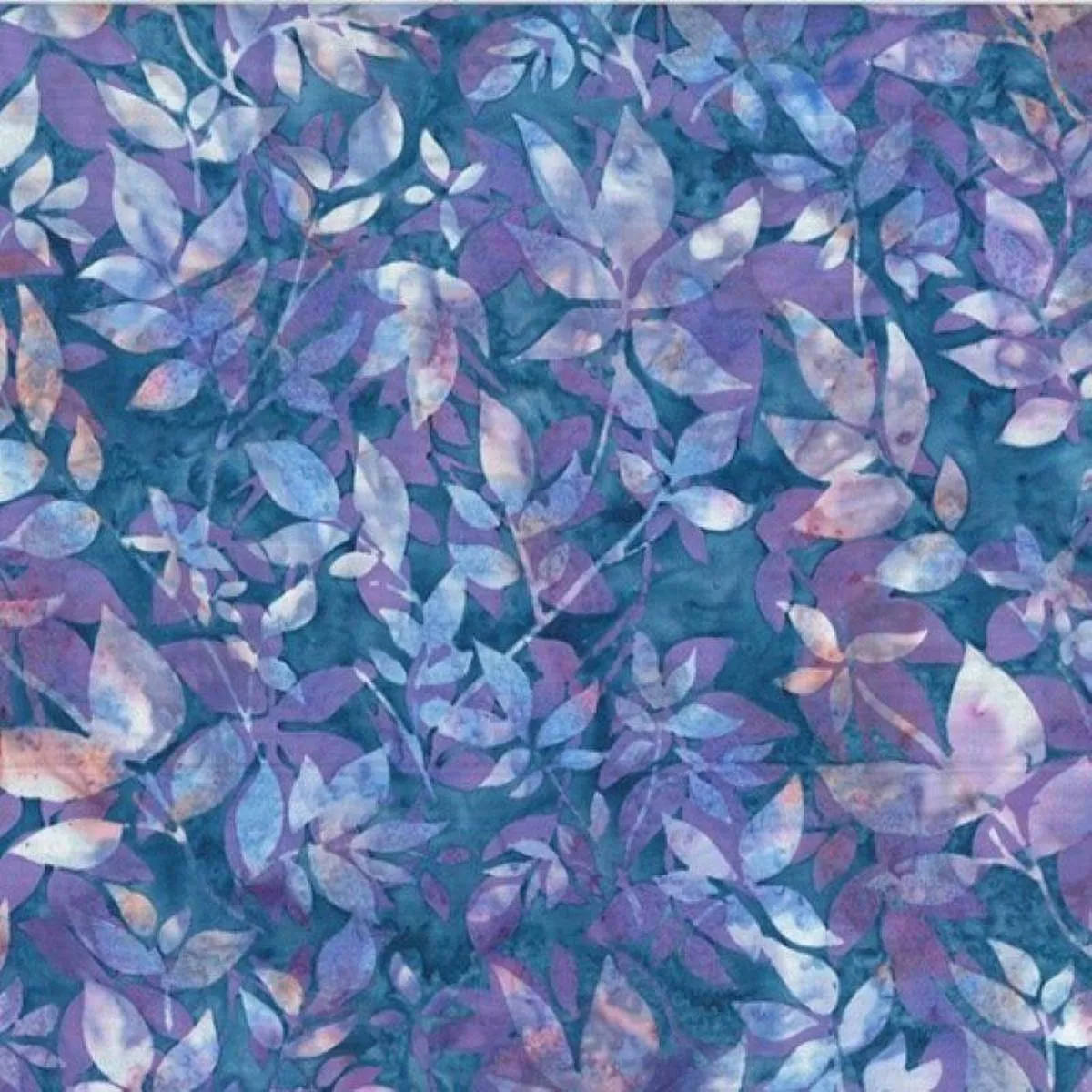 Hoffman Distressed Leaves V2550 258 Cerulean