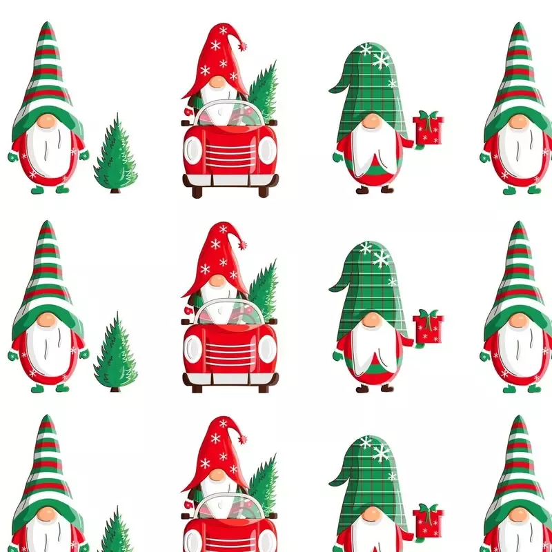 holly-jolly-christmas-gnomes-fabric-white Holly Jolly Christmas Gnomes Fabric – White