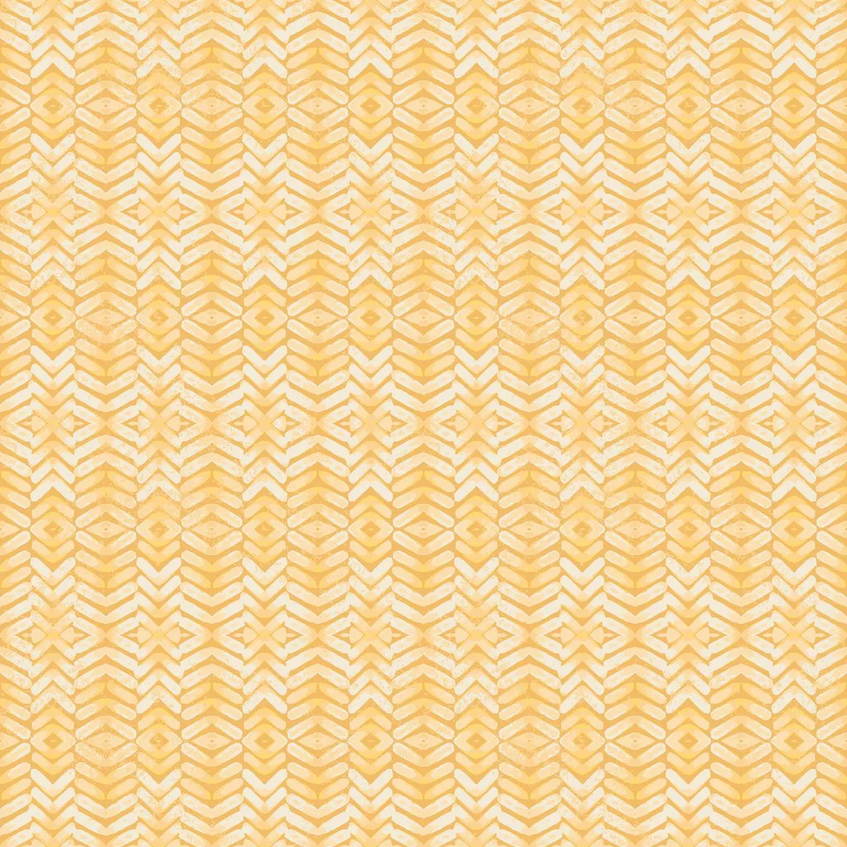 Holly Thomas Cottage Aztec on Yellow Fabric