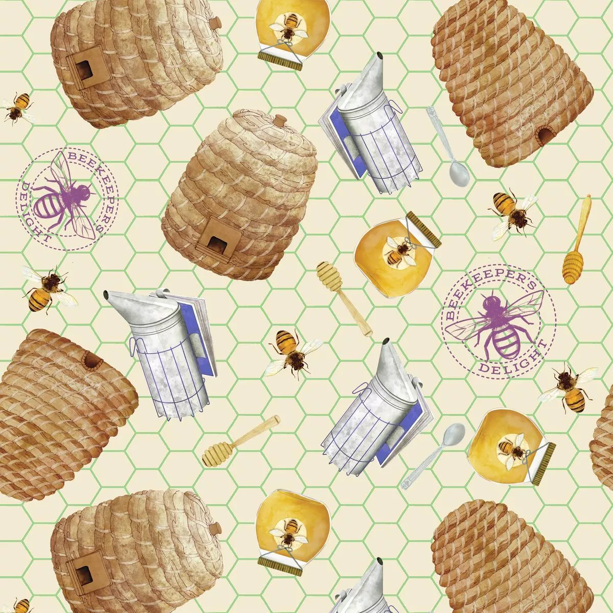 Holly Thomas – Honeycomb Haven – Beekeeper’s Delight Fabric