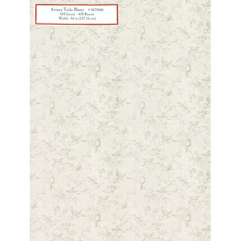 home-decorative-fabric-aviary-toile-blanc Home Decorative Fabric – Aviary Toile Blanc