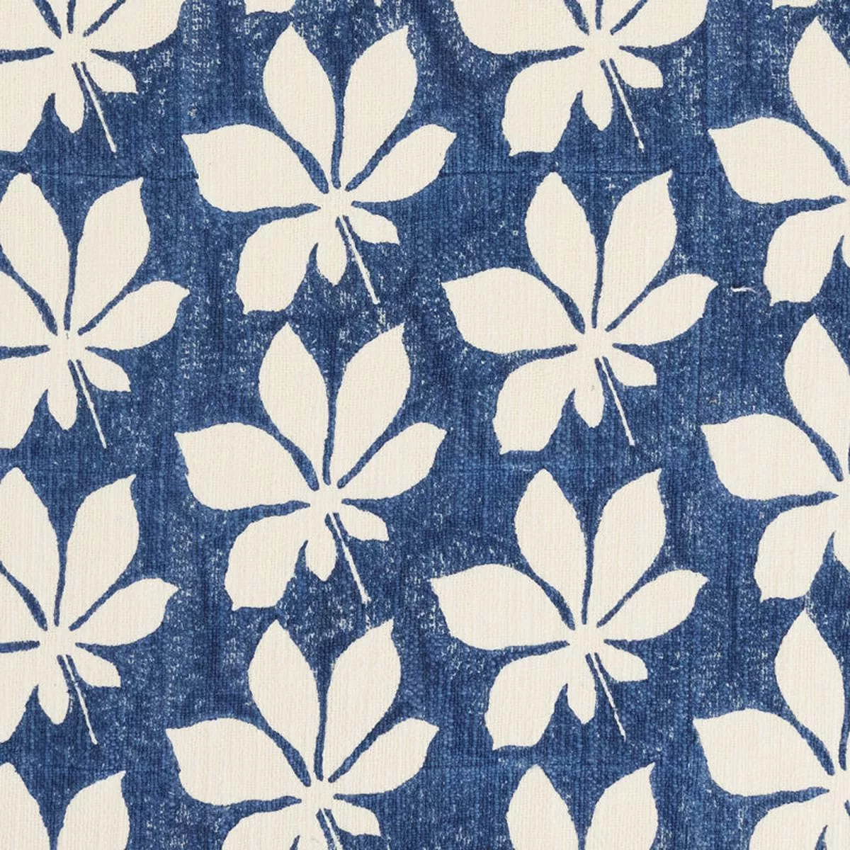 Horse Chestnut Hand Block Printed Navy