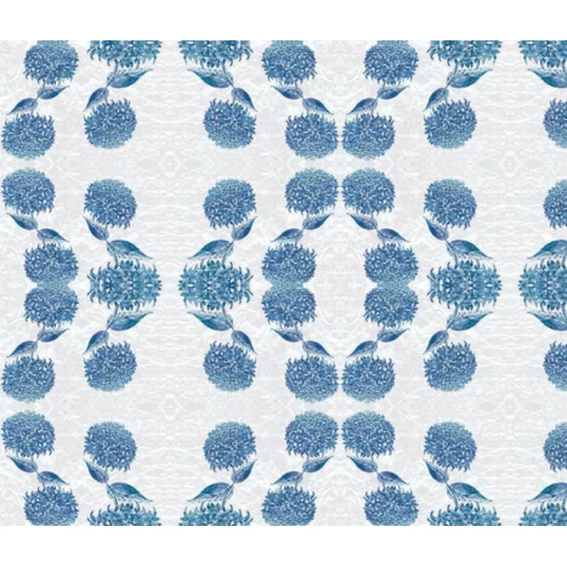 hydrangea-dancing-bleu-wallcovering Hydrangea Dancing Bleu Wallcovering