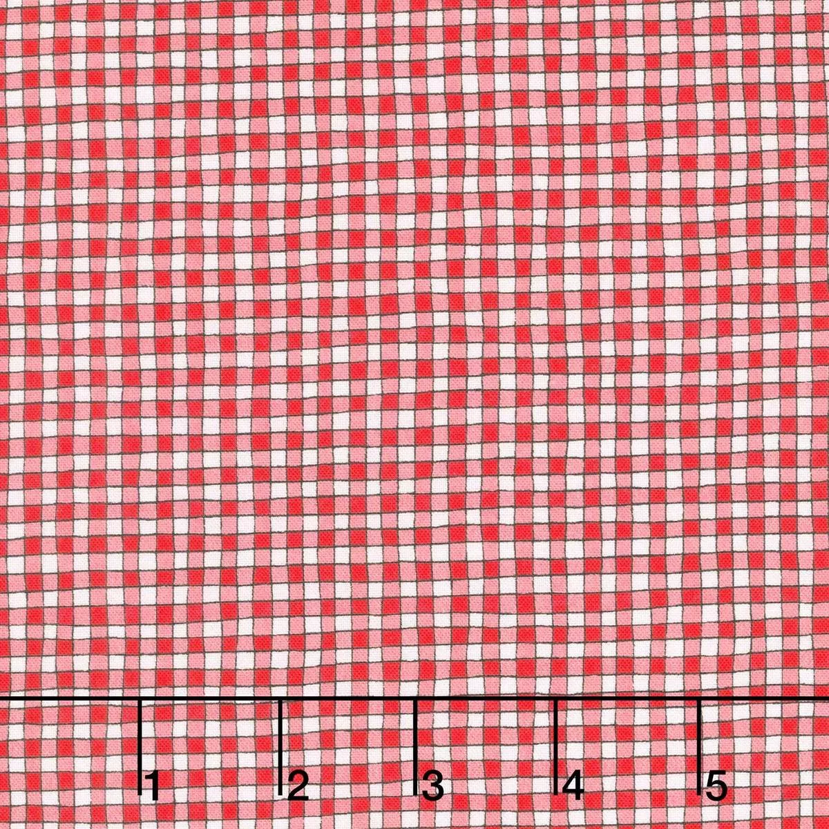 I Heart You – Gingham Red Yardage