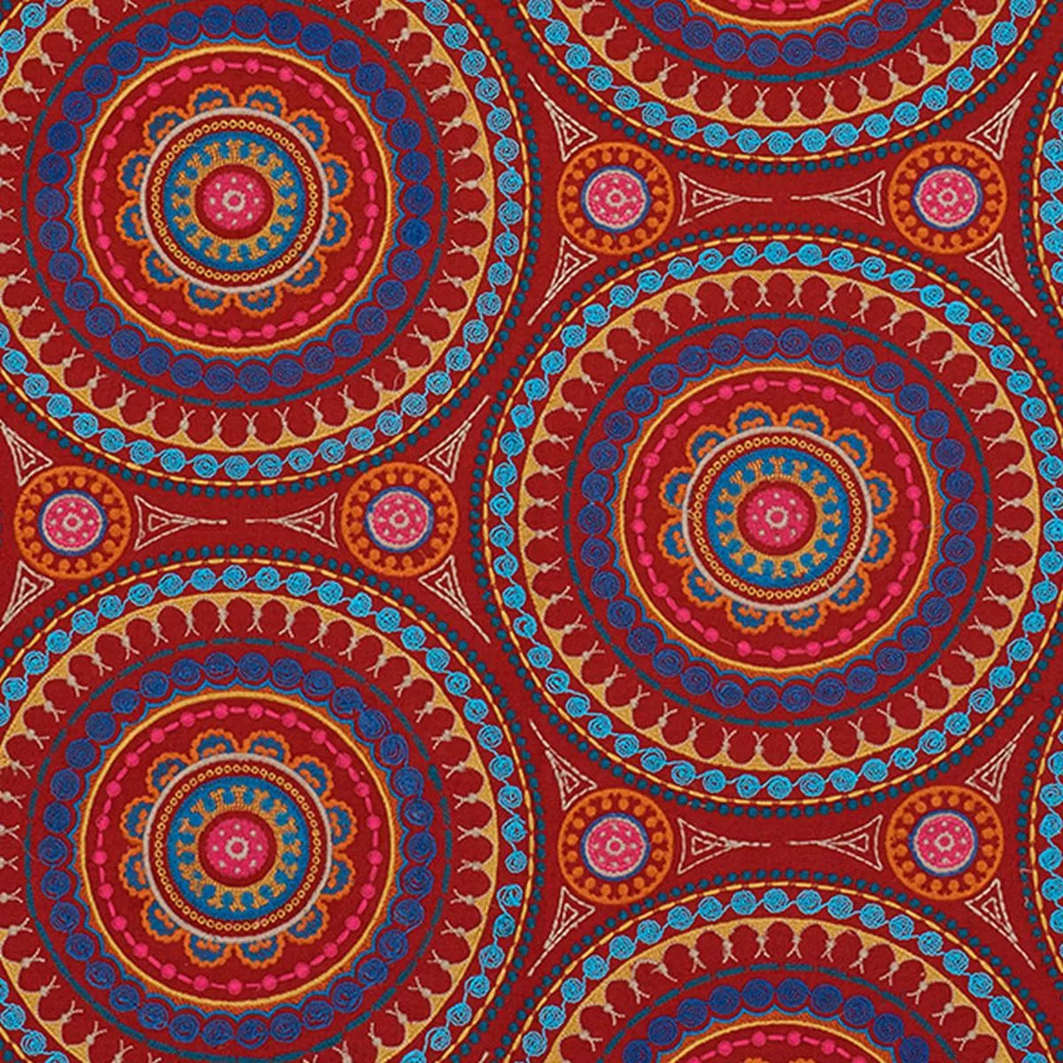 idris-embroidery-red-multi-fabric Idris Embroidery Red and Multi Fabric