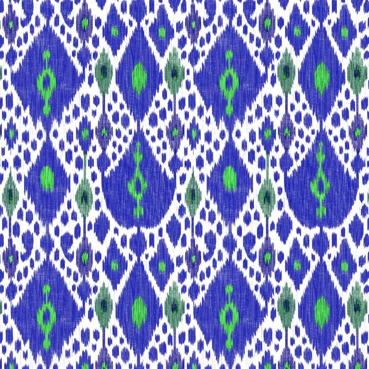 Ikat Azul Fabric