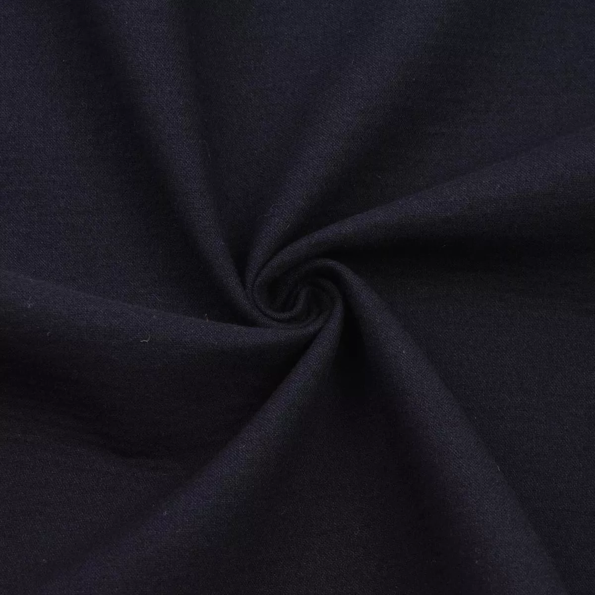Ildri Navy Wool Cotton Blend Fabric