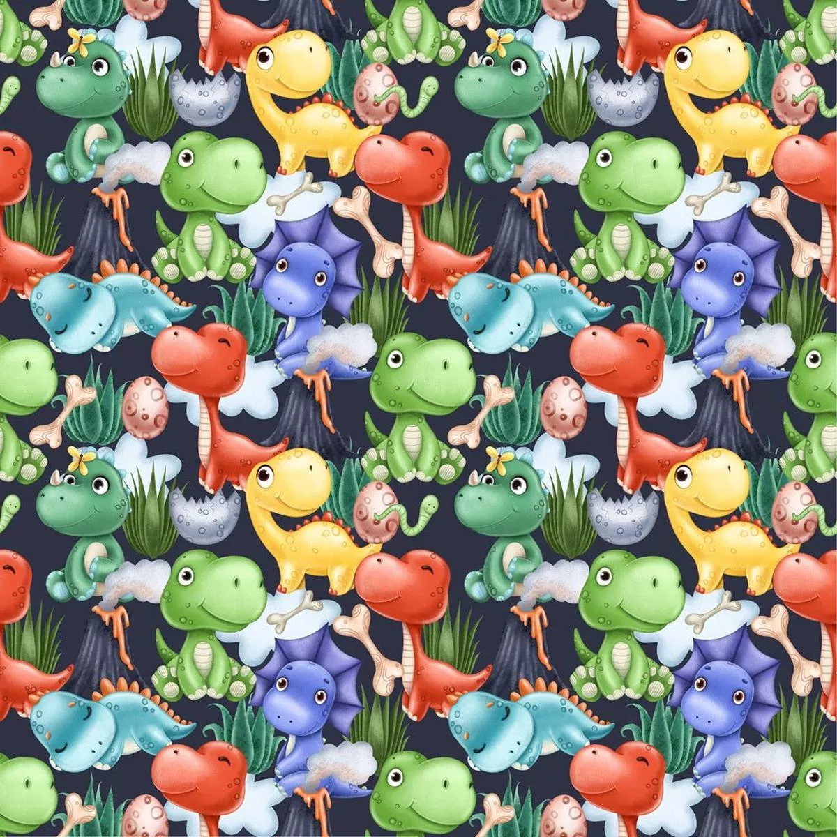 infant-dinos-hatching-fabric Infant Dinos Hatching Fabric