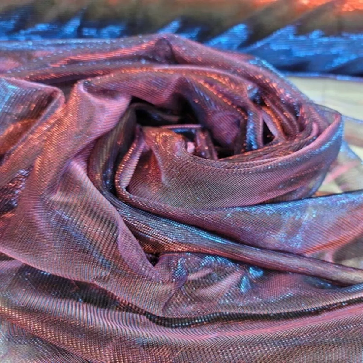 iridescent-mesh-stretch-fabric-by-yard-two-tone-blue-red Iridescent Mesh Stretch Fabric by the Yard – Two Tone Blue and Red