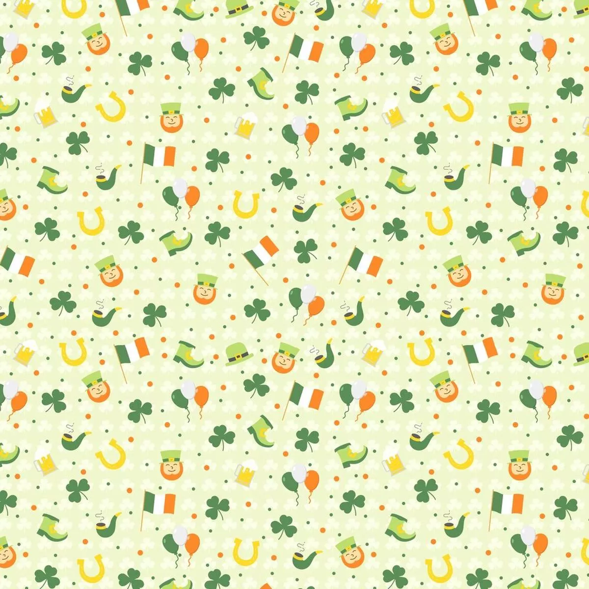 irish-leprechaun-elements-fabric Irish Leprechaun & Elements Fabric