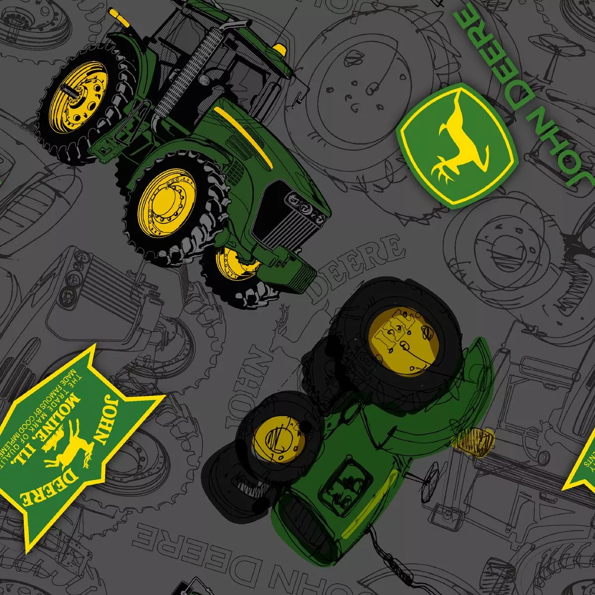 john-deere-farmland-heroes-green-tractor-fabric John Deere – Farmland Heroes – Green Tractor Fabric