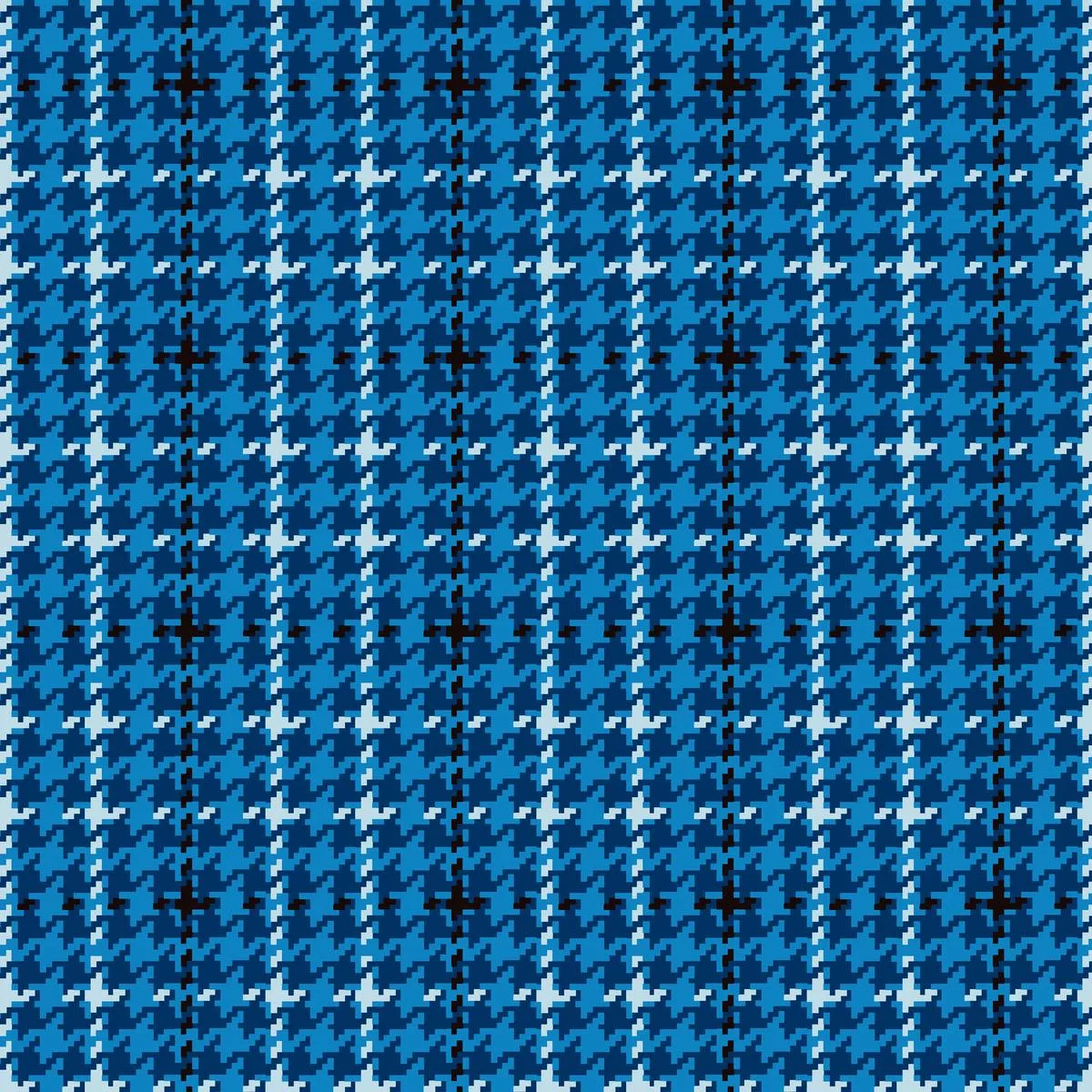 joyful-houndstooth-on-blue-fabric Joyful Houndstooth on Blue Fabric