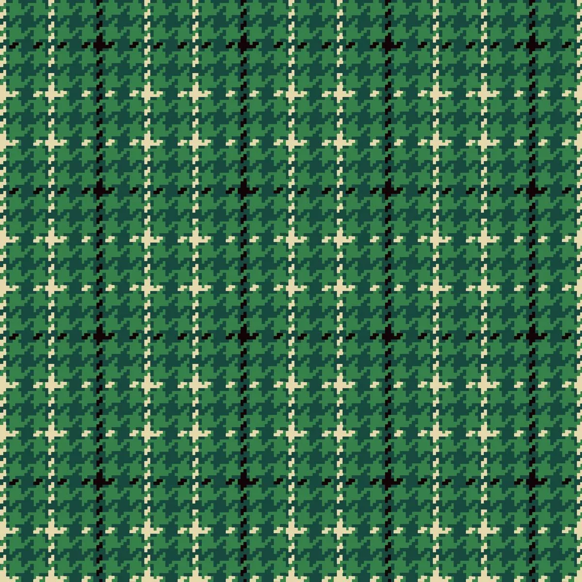 joyful-houndstooth-on-green-fabric Joyful Houndstooth on Green Fabric