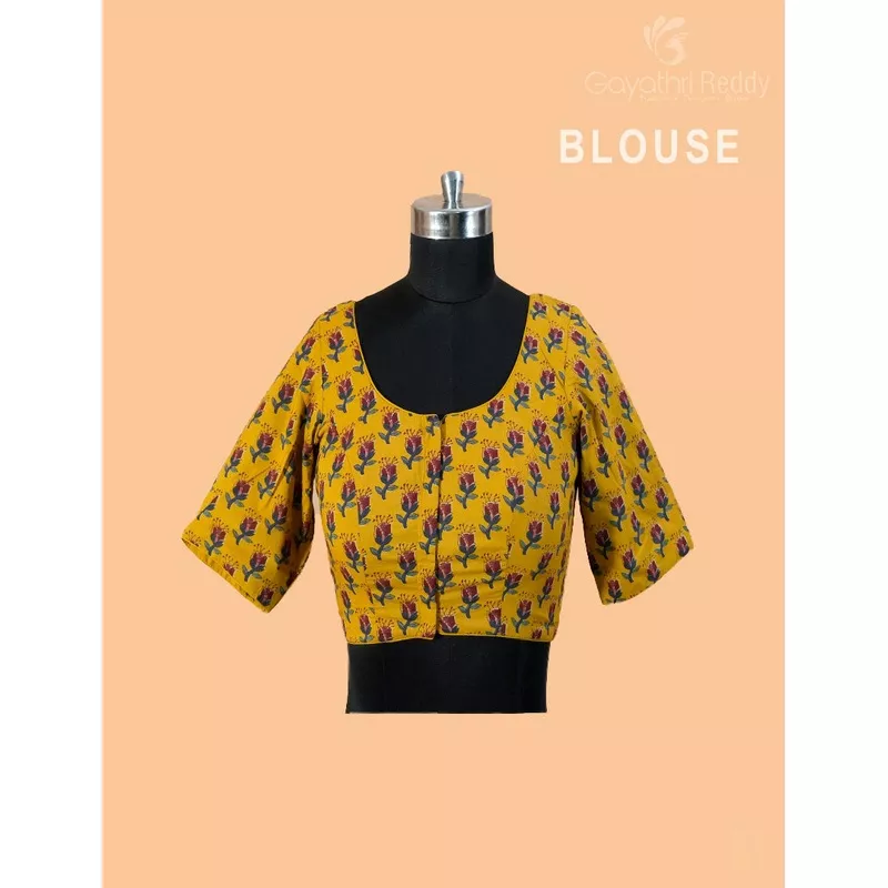 kalamkari-cotton-blouse-kcb3 KALAMKARI COTTON BLOUSE-KCB3