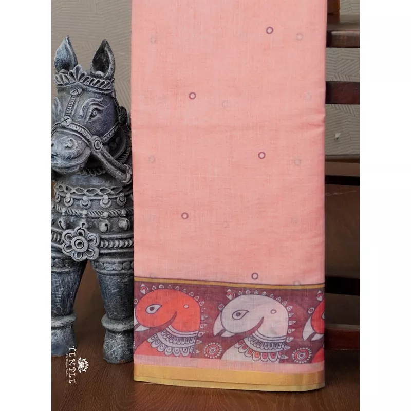 kalamkari-linen-cotton-saree-ttds2813 Kalamkari Linen cotton saree | TTDS2813
