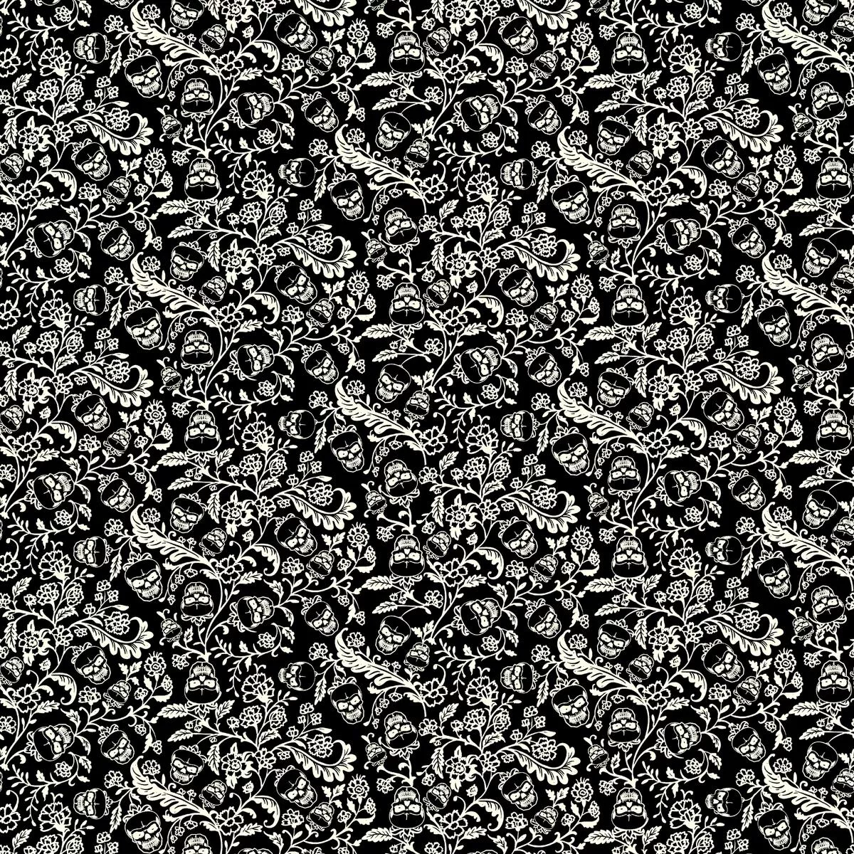 kate-ward-thacker-florals-skulls-black-fabric Kate Ward Thacker – Florals & Skulls – Black Fabric