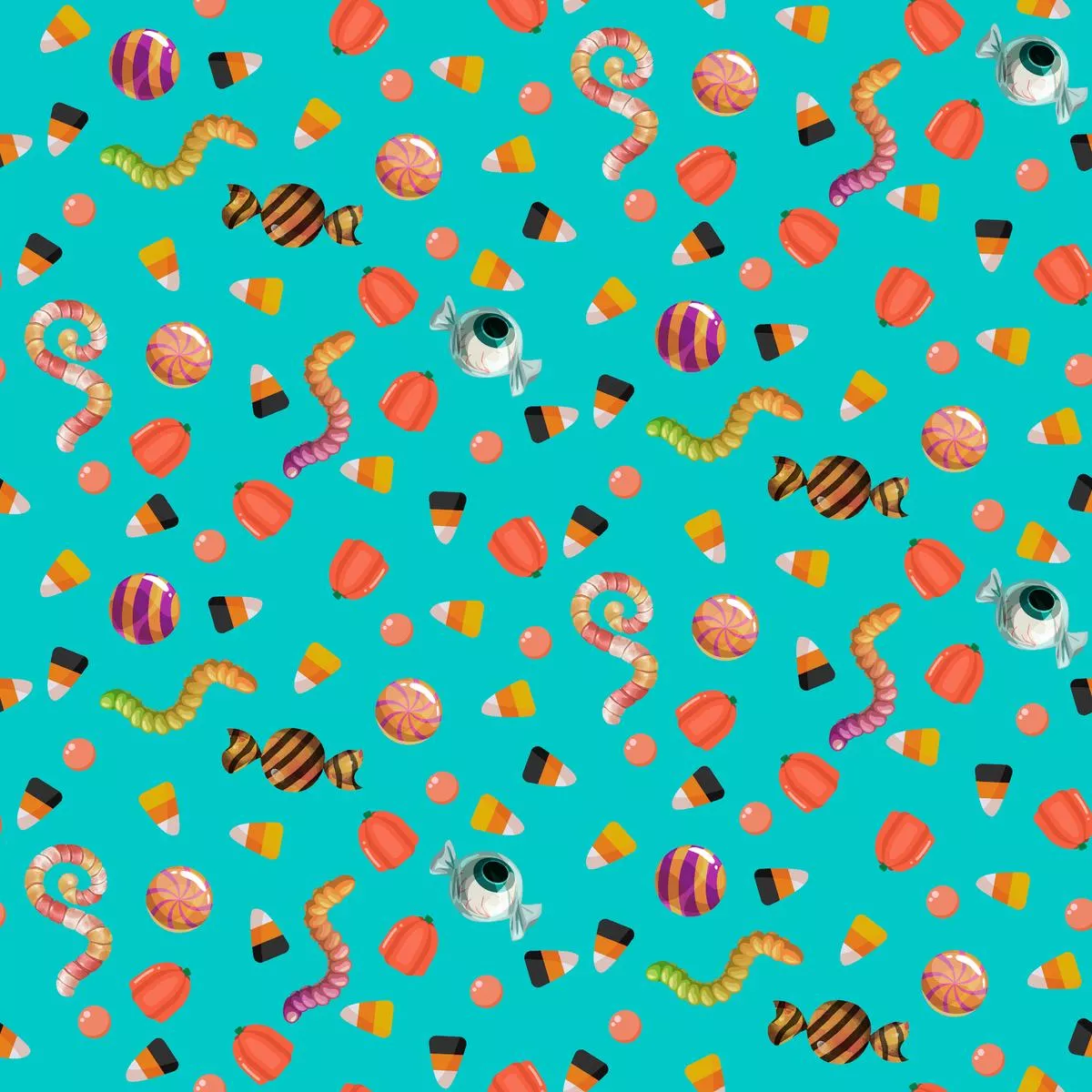 kate-ward-thacker-halloween-candy-on-teal-fabric Kate Ward Thacker Halloween Candy on Teal Fabric