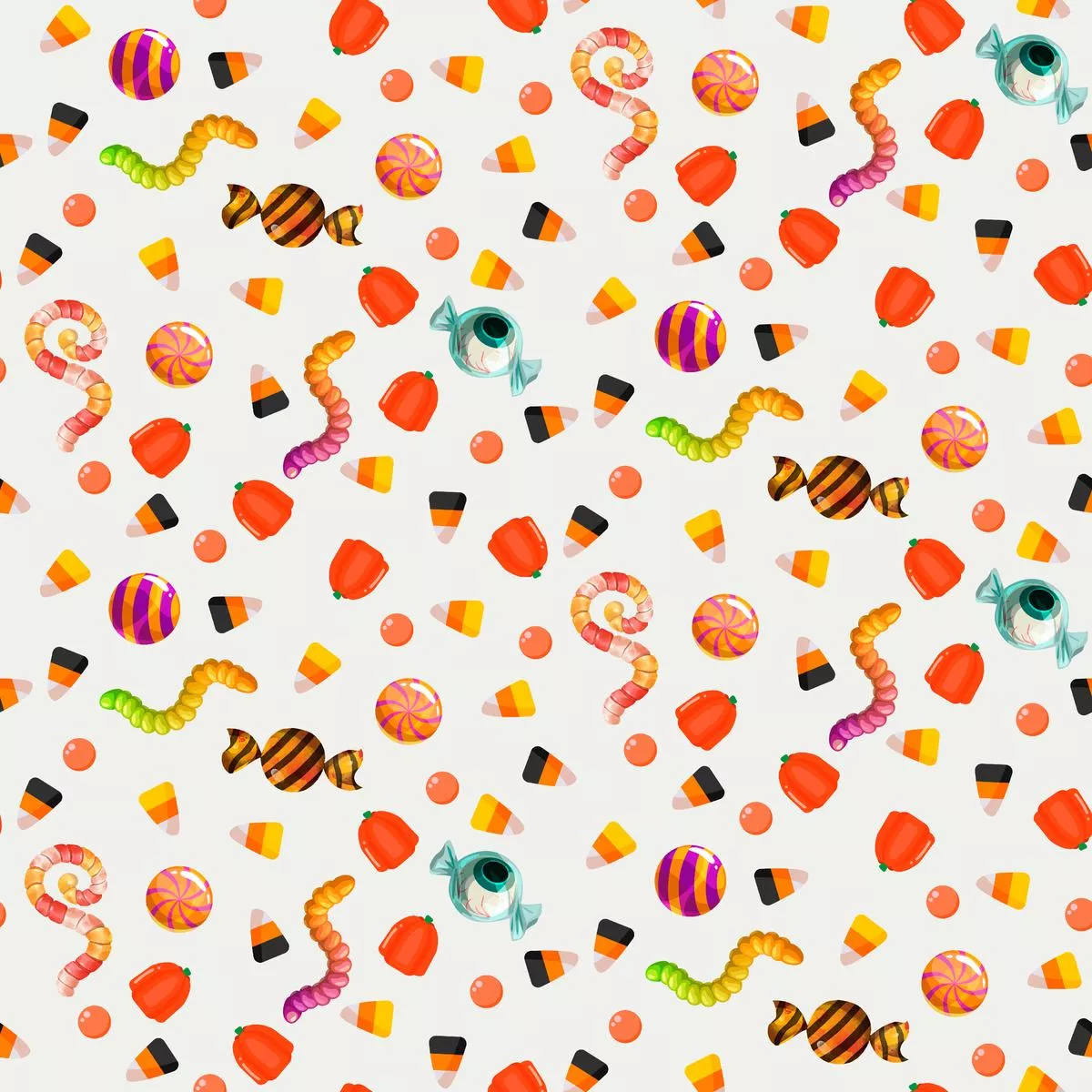kate-ward-thacker-halloween-candy-on-white-fabric Kate Ward Thacker Halloween Candy on White Fabric