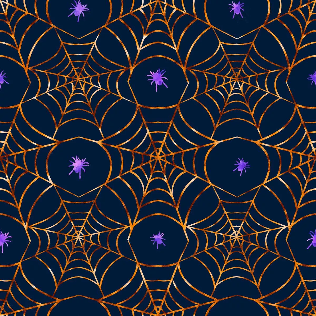 kate-ward-thacker-halloween-spider-web-on-midnight-fabric Kate Ward Thacker Halloween Spider Web on Midnight Fabric