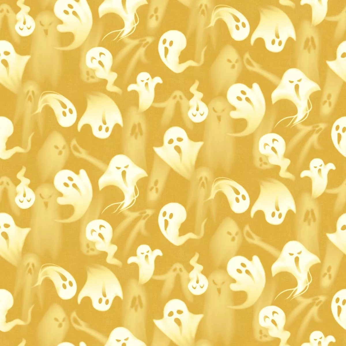 kate-ward-thacker-haunted-howls-yellow-ghost-fabric Kate Ward Thacker – Haunted Howls – Yellow Ghost Fabric