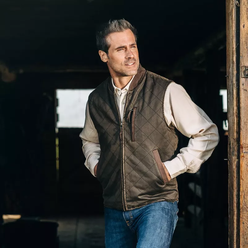 kennesaw-cc-twill-vest-loden Kennesaw CC Twill Vest Loden