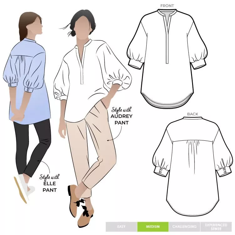 kent-woven-tunic-by-style-arc Kent Woven Tunic by Style Arc