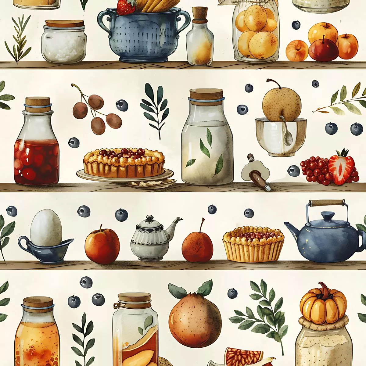 Kitchen Cottagecore Pattern 11 Quilting Cotton Fabric