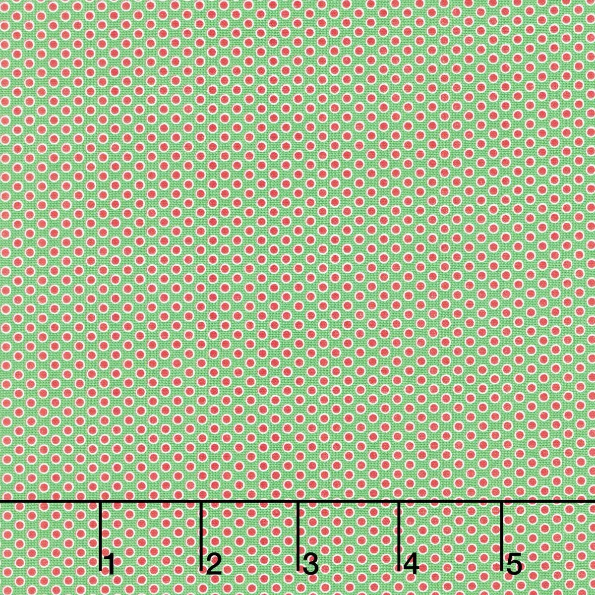 Kitty Christmas – Polka Dots Holly Yardage