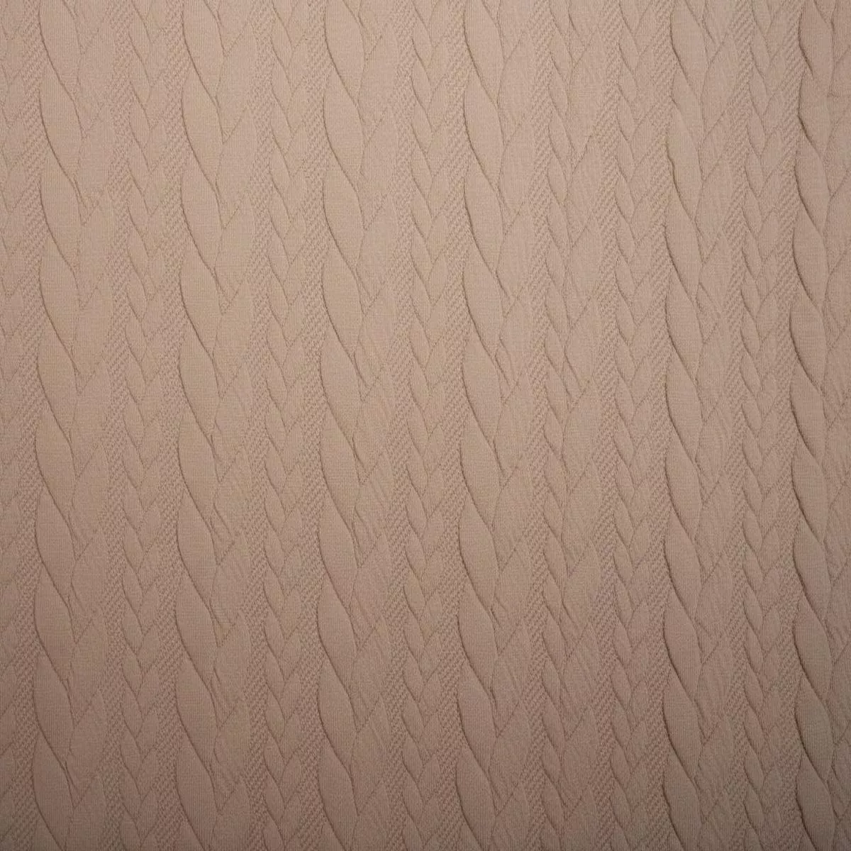 Knitted fabric with knit pattern – light brown cable, 340 g/m