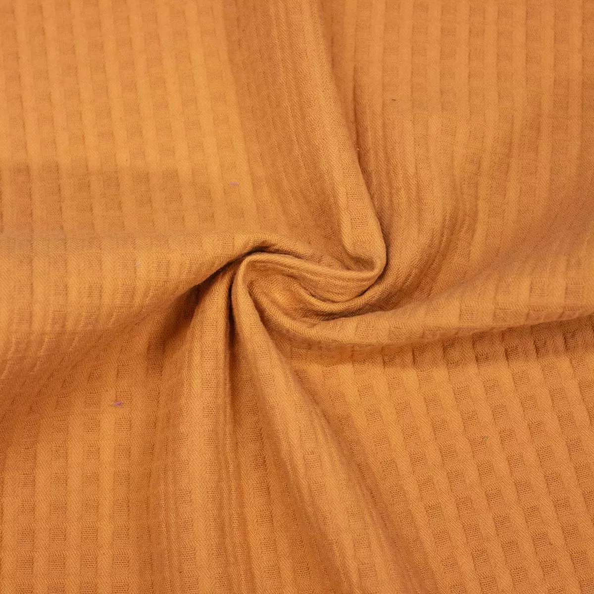 koon-ochre-orange-checks-polycotton-fabric Koon Ochre Orange Checks PolyCotton Fabric