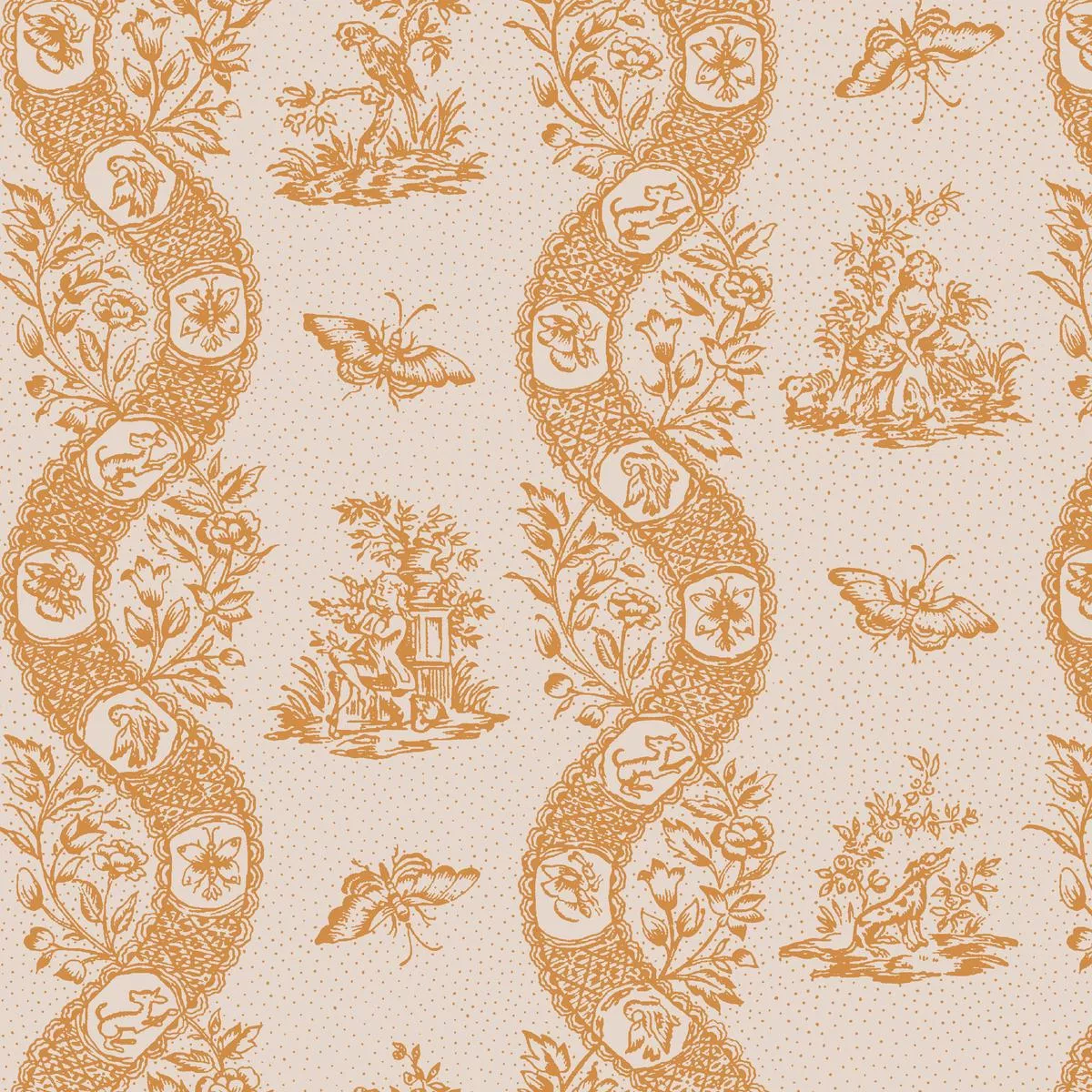 lacey-on-harvest-gold-fabric Lacey on Harvest Gold Fabric