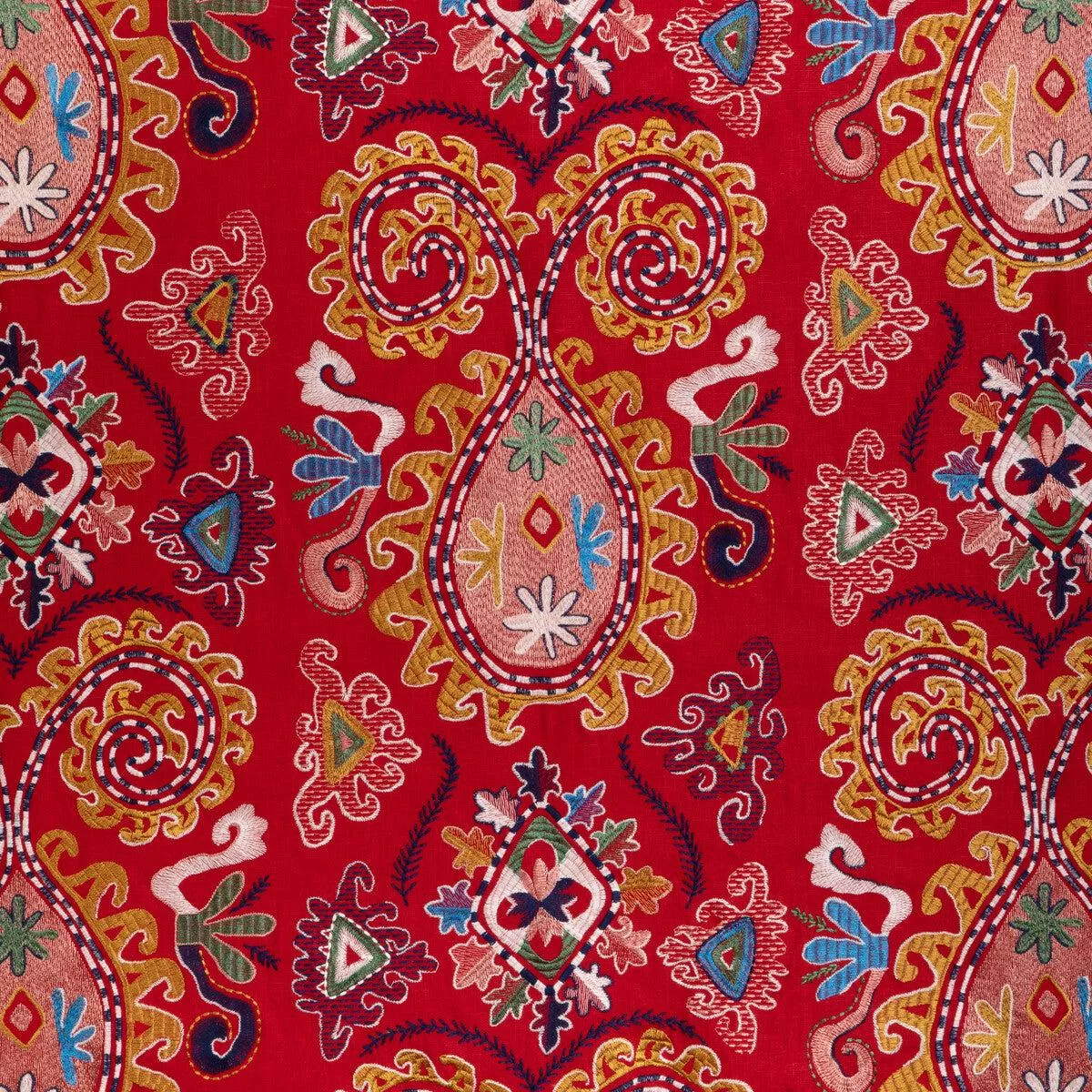 lavali-emb-red-gold-fabric Lavali Emb Red/Gold Fabric