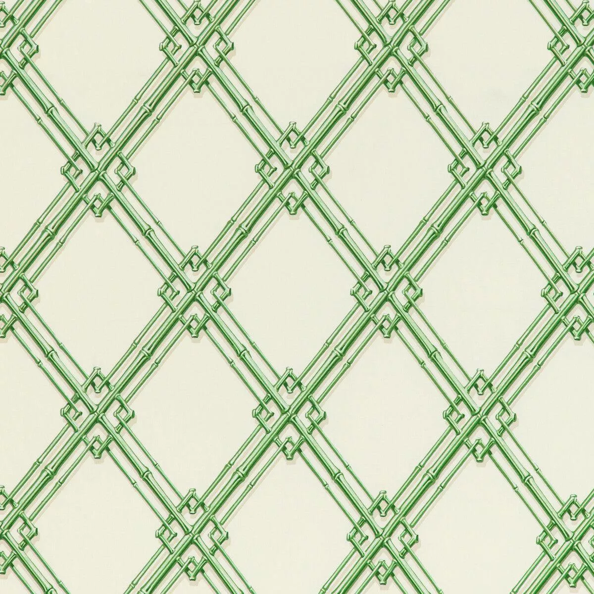 Le Bambou Print Green Fabric