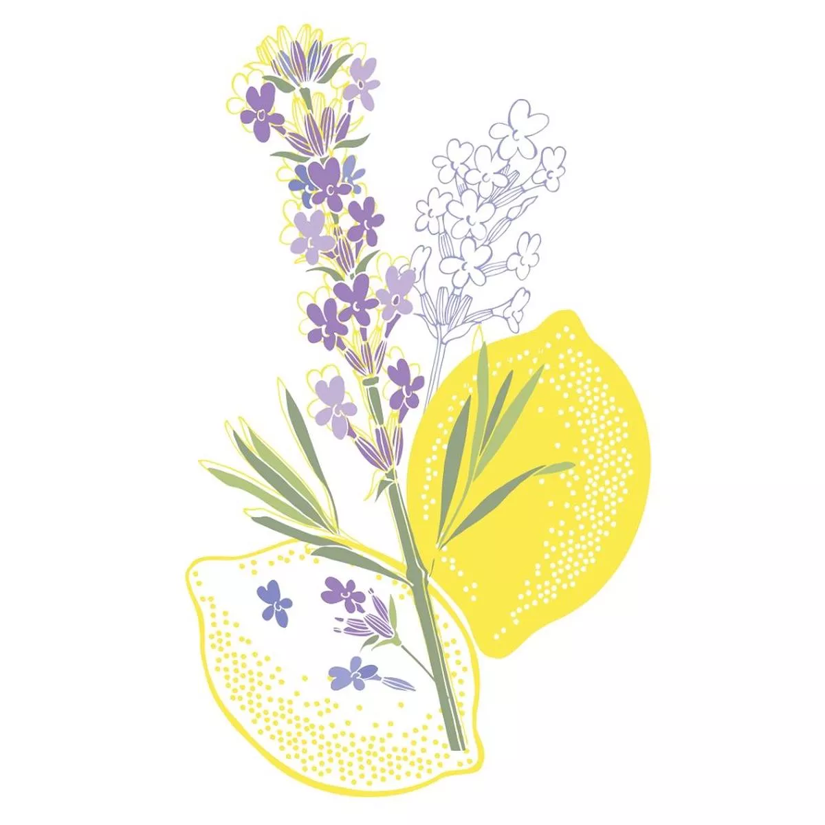 lemon-lavender-arrangement-fabric-panel-variation-3 Lemon & Lavender Arrangement Fabric Panel – Variation 3