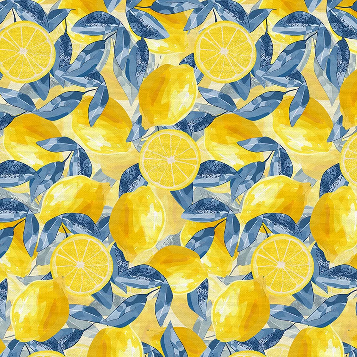 Lemon Toss – Blue – Rayon