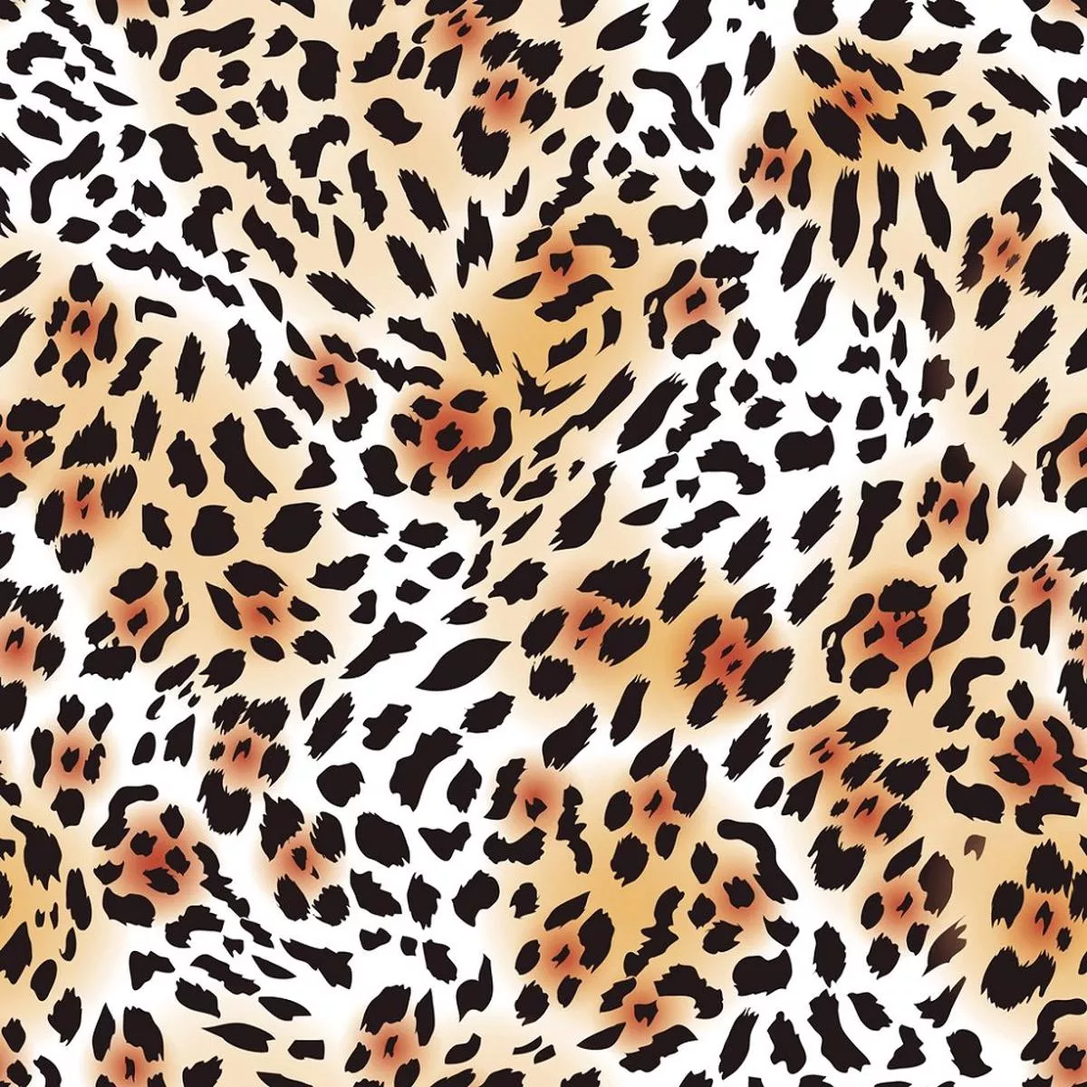 Leopard Skin Fabric – White