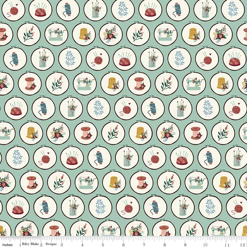 let-s-create-mint-hoops-yardage-by-echo-park-paper-co-riley-blake-designs Let’s Create Mint Hoops Yardage by Echo Park Paper Co. for Riley Blake Designs