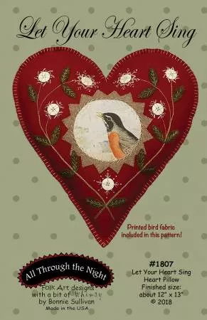 let-your-heart-sing-wool-applique-kit Let Your Heart Sing Wool Applique Kit